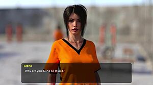 Redhead Shaved Pussy Fingering in Prison Roleplay Part 1