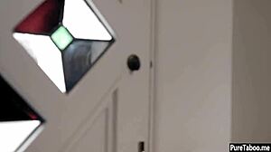 Older guy pops nervous petite blonde teen's cherry with big cock