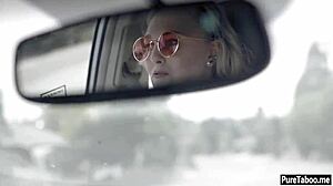 Older guy pops nervous petite blonde teen's cherry with big cock