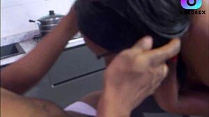 stepson teaches stepmom huge kitchen pussy licking