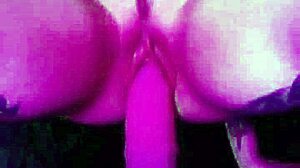 dripping wet pussy rides huge dildo till clothes rip off