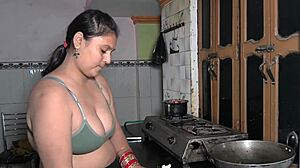 Monster Cock Slams Chubby Milf While Chopping Veggies in Kitchen