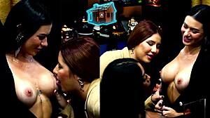 podcast babes suck each other sloppy then fuck wildly in hot barraco orgy