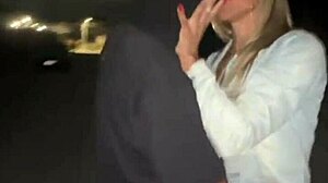 wife squirts three times rubbing bareback oral in public crowd