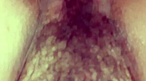 her hairy pussy clenched my cock so tight her huge clit swelled like a mini dick