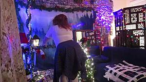 whoops steffi's plaid skirt flips up for that hotwife pussy tease dance