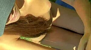 Yoga teen risks outdoor POV blowjob with cumshot craving