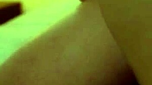 Real couple intimate sex in jeans bra panties black beauty