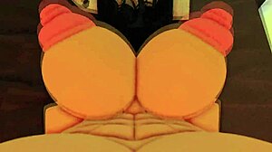 teaching her tight ass to bounce on massive white cock cowgirl style in roblox!