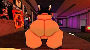 teaching her tight ass to bounce on massive white cock cowgirl style in roblox!
