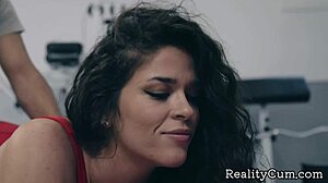 curly brunette's juicy big booty seduces trainer for wet bj victoria voxxx max fills