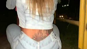 wife squirts three times rubbing bareback oral in public crowd