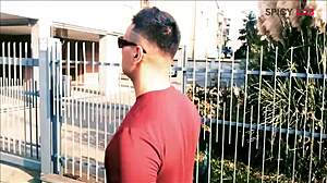 Brunette Big Tits Bombshell Fucked Doggystyle After Rescue