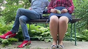 caught my fat stepmom flashing wet pussy outdoors