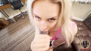 angel aurora's pretty face drips cum after i rim her deep and sloppy