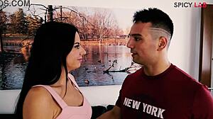 Brunette Big Tits Bombshell Fucked Doggystyle After Rescue