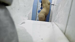 caught my cute wife flashing ass in bathroom hidden cam?