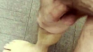 She strips bare and struts confidently through the crowded office at work.