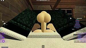 emo roblox girl pounded hard on bed sucking cock