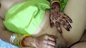 Indian wife Lalita Singh's tight pussy takes stepbrother's bedroom pounding.