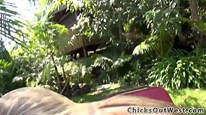 Reality Aussie Girlfriend Fucked Hardcore Outdoors by Friend