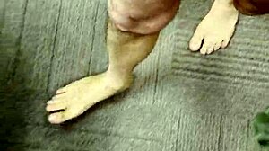 She strips bare and struts confidently through the crowded office at work.