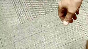 She strips bare and struts confidently through the crowded office at work.