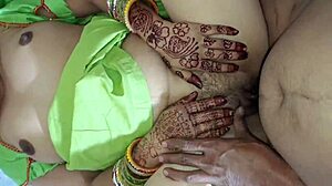 Indian wife Lalita Singh's tight pussy takes stepbrother's bedroom pounding.