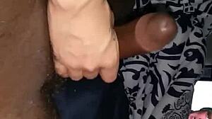 SLoppy Amateur Mature Gags On Thick Cock!