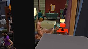 sims family dives into small tits anal ass pounding frenzy