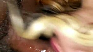 SLoppy Amateur Mature Gags On Thick Cock!