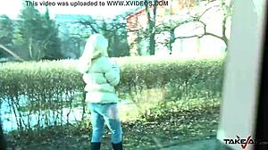 Slutty czech blonde pickup craves monster cock backseat pounding