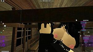 emo roblox girl pounded hard on bed sucking cock