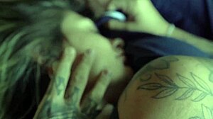 Sexy teen rides monster cock cowgirl in romantic outdoor couple sex.