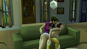 sims family dives into small tits anal ass pounding frenzy