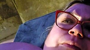 i’m rubbing my bbw curves with dildo 😍 big tits bouncing solo fun