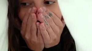 stepsister trades my sex toy for her tight anal cowgirl ride in socks!