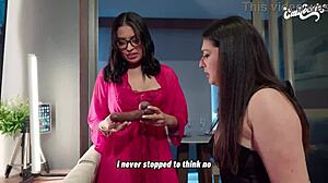 Hot lesbians masturbate to intense orgasms together