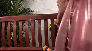 after madison's foreplay rush she sucks fucks beretta's strap-on heels lingerie shaved