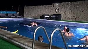 summer orgy with hardcore fucking rimjobs and piss