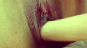 Angelina Greys' Close Pussy Dildo Squirt Explosion