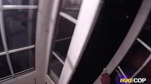 Fake cop pounds cam girl by Christmas tree?