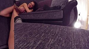 Fake cop pounds cam girl by Christmas tree?