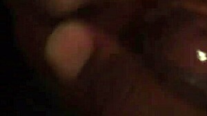 ebony babe guzzles thick black cock facial blast