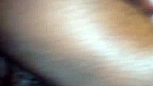 Curvy Black Bride Gets Jizzed on by Fat Husband During Wedding Fuck