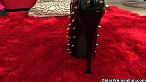 British Milfs Francesca and Diana Tease with Dildos in Stockings