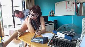 boss dominates enf secretary with cock while she's on phone full vid