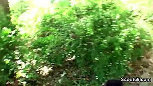 Two guys lure skinny teen stranger into park fuck for cash pov homemade