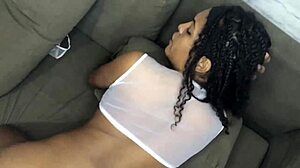 Curvy Brazilian Babe Takes Thick Cock Deep