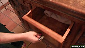 i fixed the shower now pounding my tgirl neighbor bareback